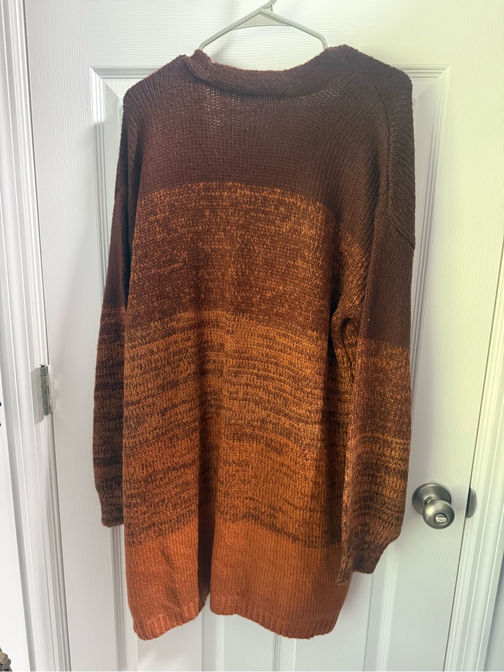 Love Ellie Rust Brown Open-Front Women's Sweater Cardigan - Picture 3 of 3